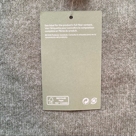 H&M Recycled Polyester Ladies’ Fine-Knit Sweater in Light Green Melange, Size S - Picture 7 of 9